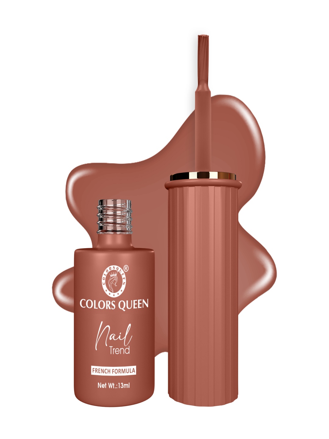 

Colors Queen Nail Trend French Formula Polish 13ml - Valentine, Brown