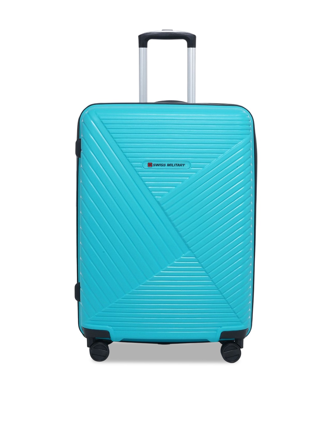 

SWISS MILITARY Adults Textured Zurich Spinner Hard Sided Trolley Suitcase, Teal