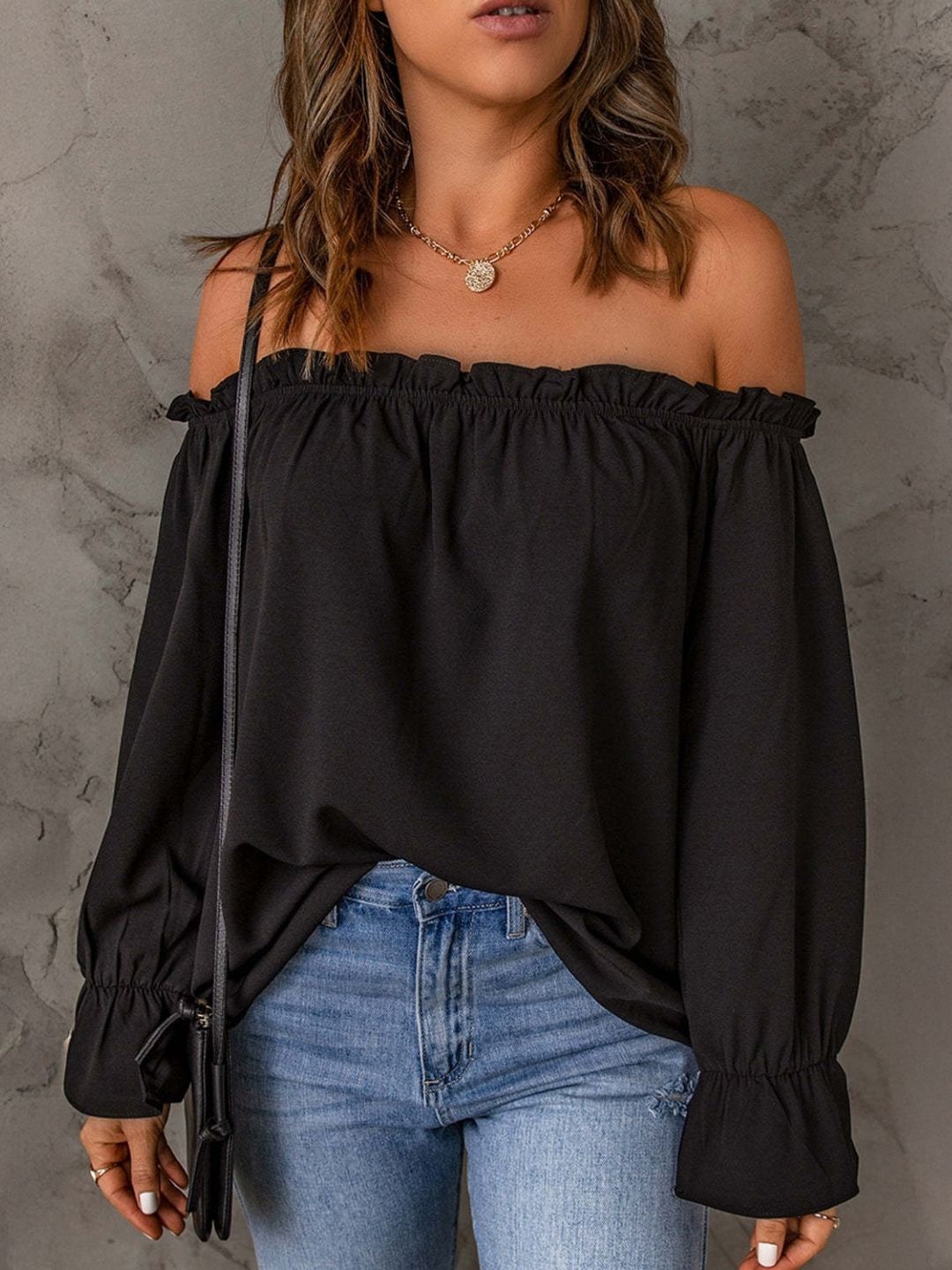 

StyleCast Women Bardot Top, Black