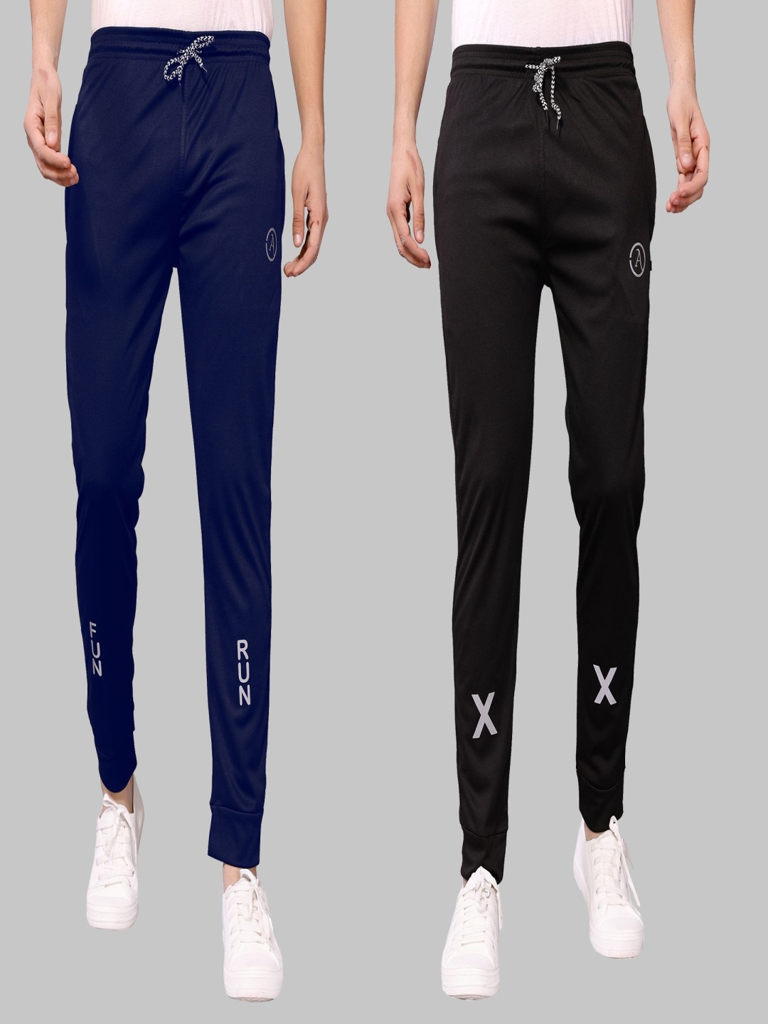 

Moda Rapido Men Pack Of 2 Mid-Rise Joggers, Blue