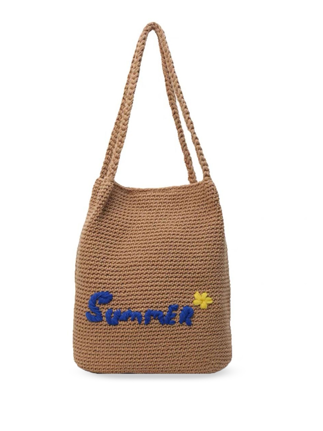 

StyleCast Women Textured Shopper Cotton Tote Bag, Brown