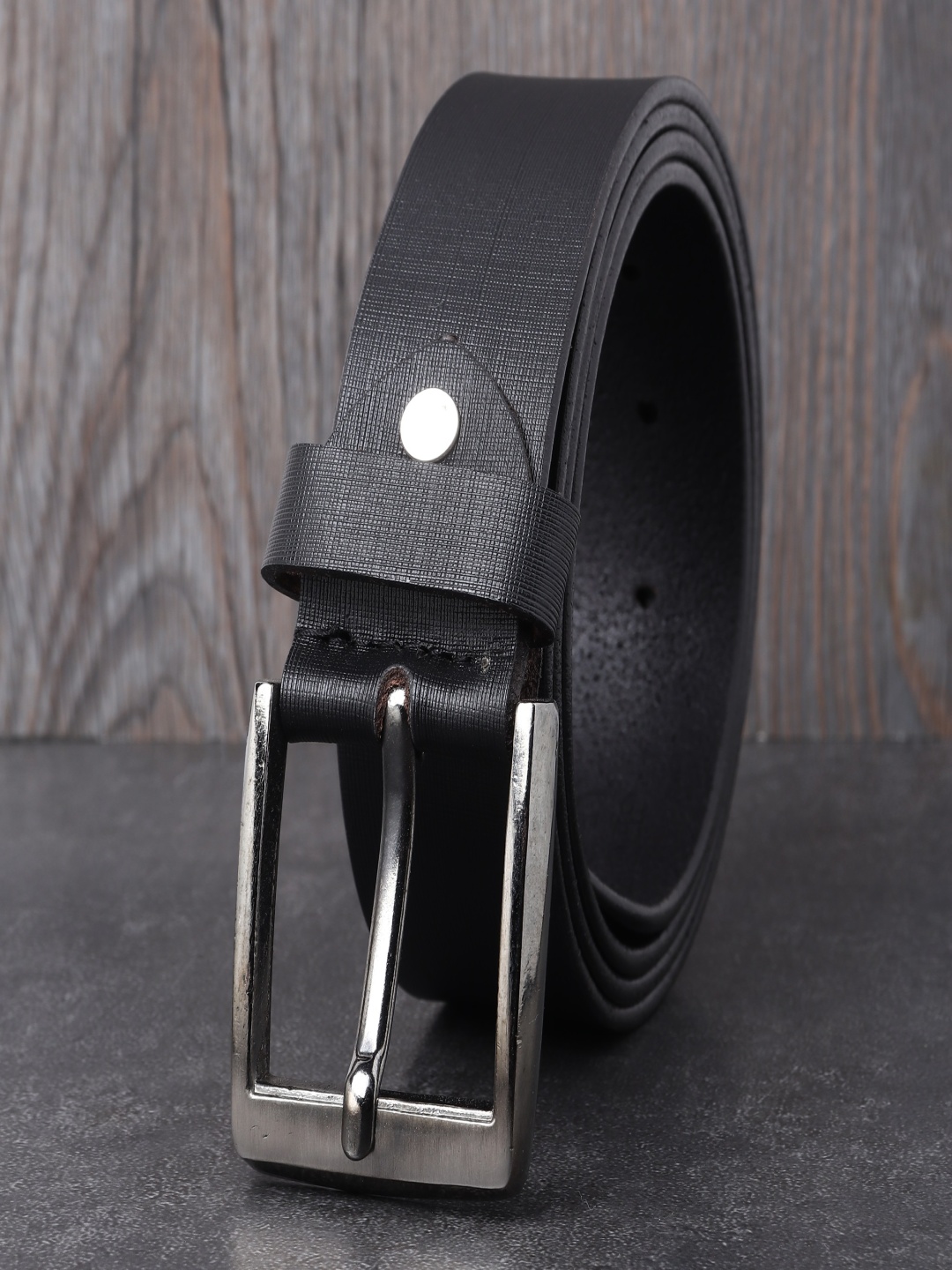 

Provogue Men Textured Leather Formal Belt, Black