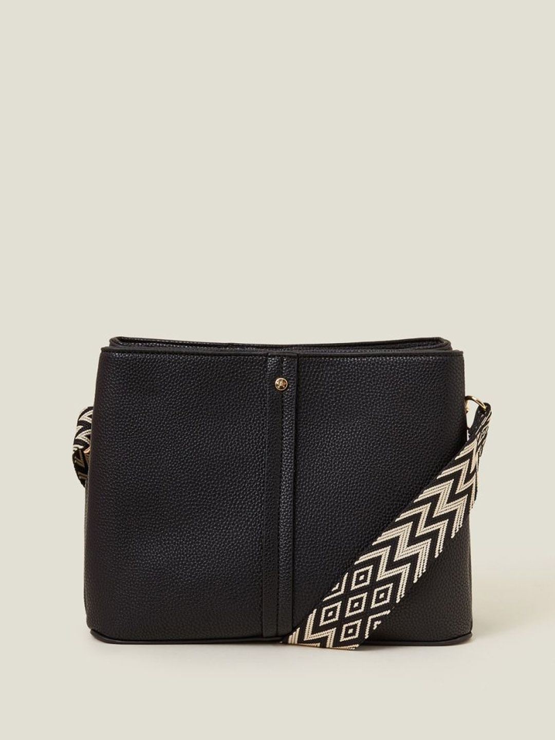 

Accessorize Women Textured Crossbody Sling Bag, Black