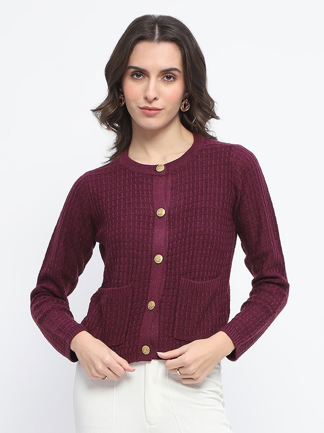 

Madame Women Fashion Long Sleeves Sweater, Burgundy