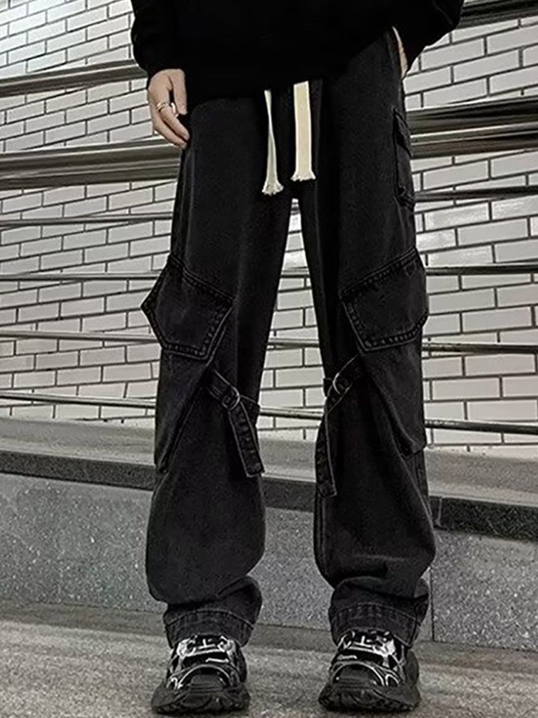 

StyleCast x Revolte Men Light Fade Jeans, Black