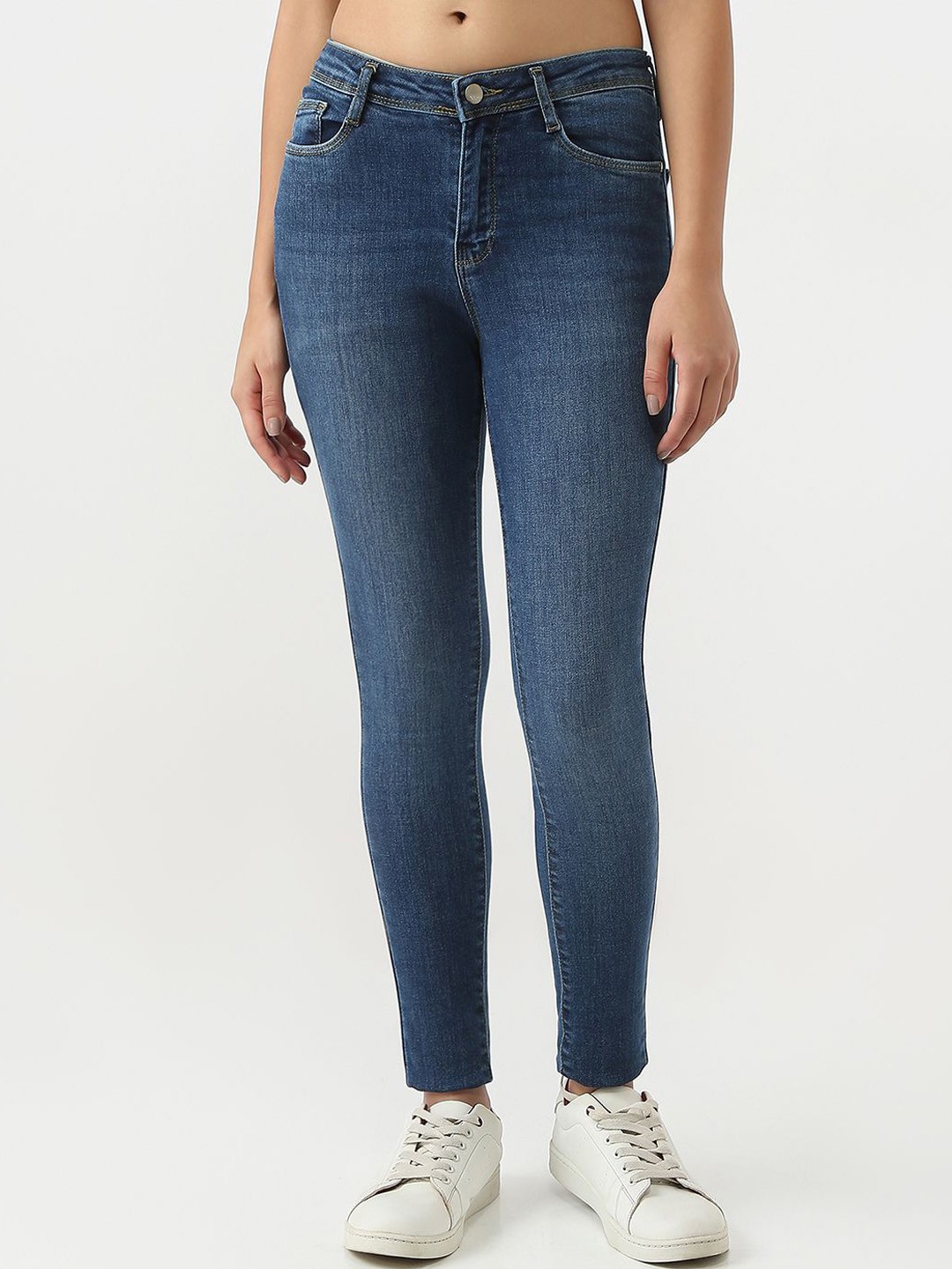 

Kraus Jeans Women Skinny Fit High-Rise Light Fade Jeans, Blue