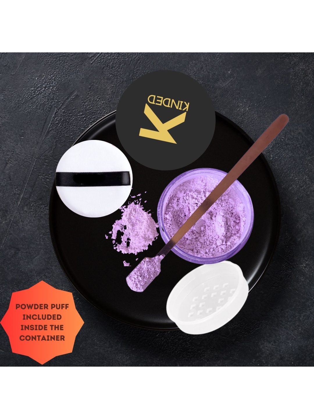 

KINDED Setting Loose Powder With Puff Translucent Finishing Powder - 30 g -Violet Purple