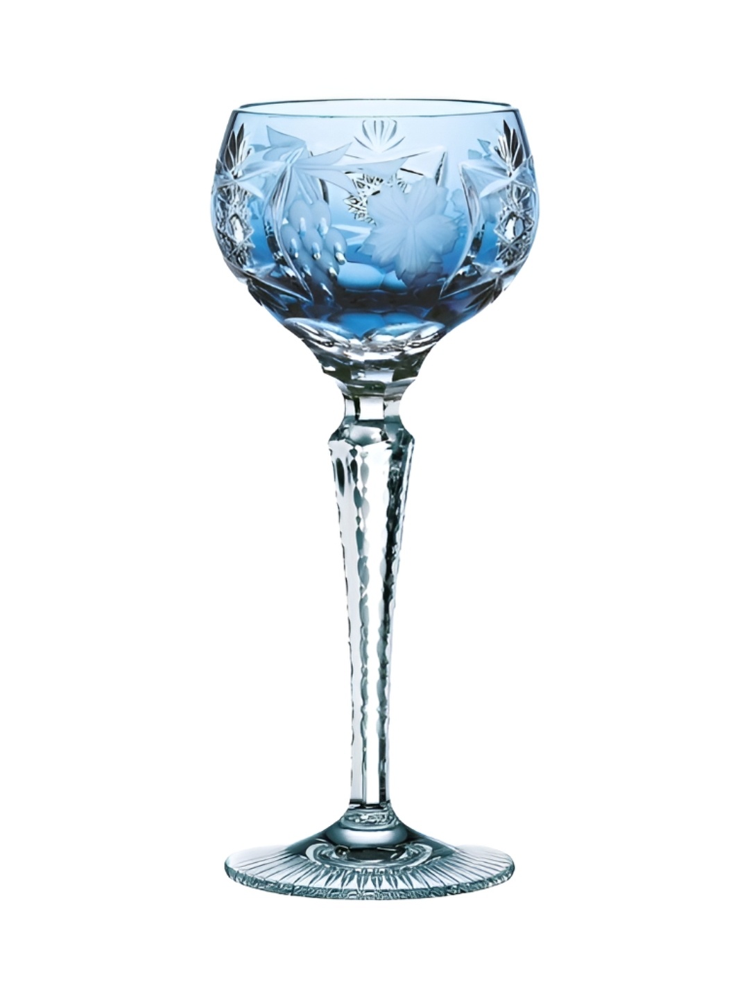 

Nachtmann Traube Blue & Transparent Textured Crystal Aquamarine Wine Glass