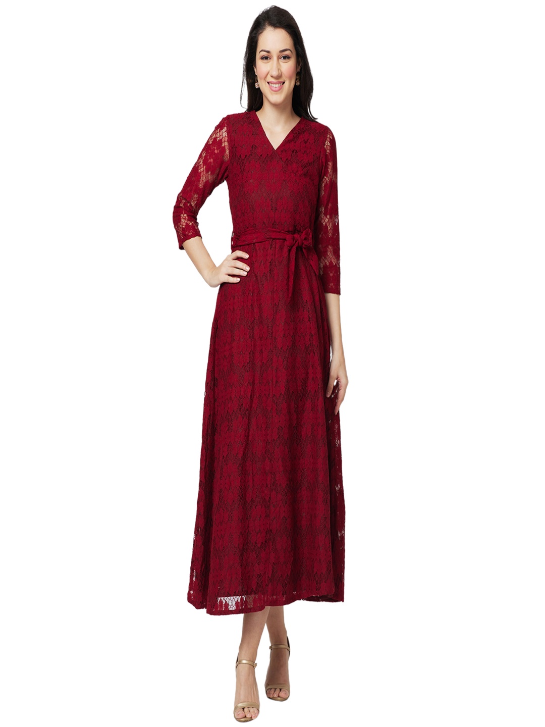 

Iti Lace Maxi Dress, Red