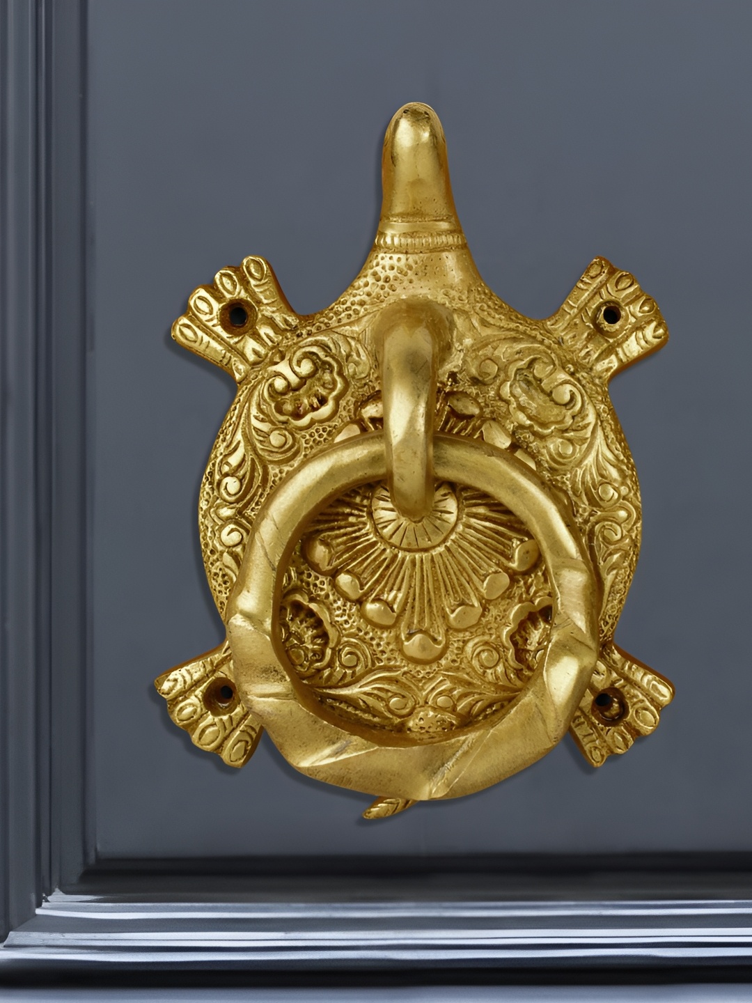 

StyleMyWay Gold-Toned Brass Tortoise Shaped Door Knocker