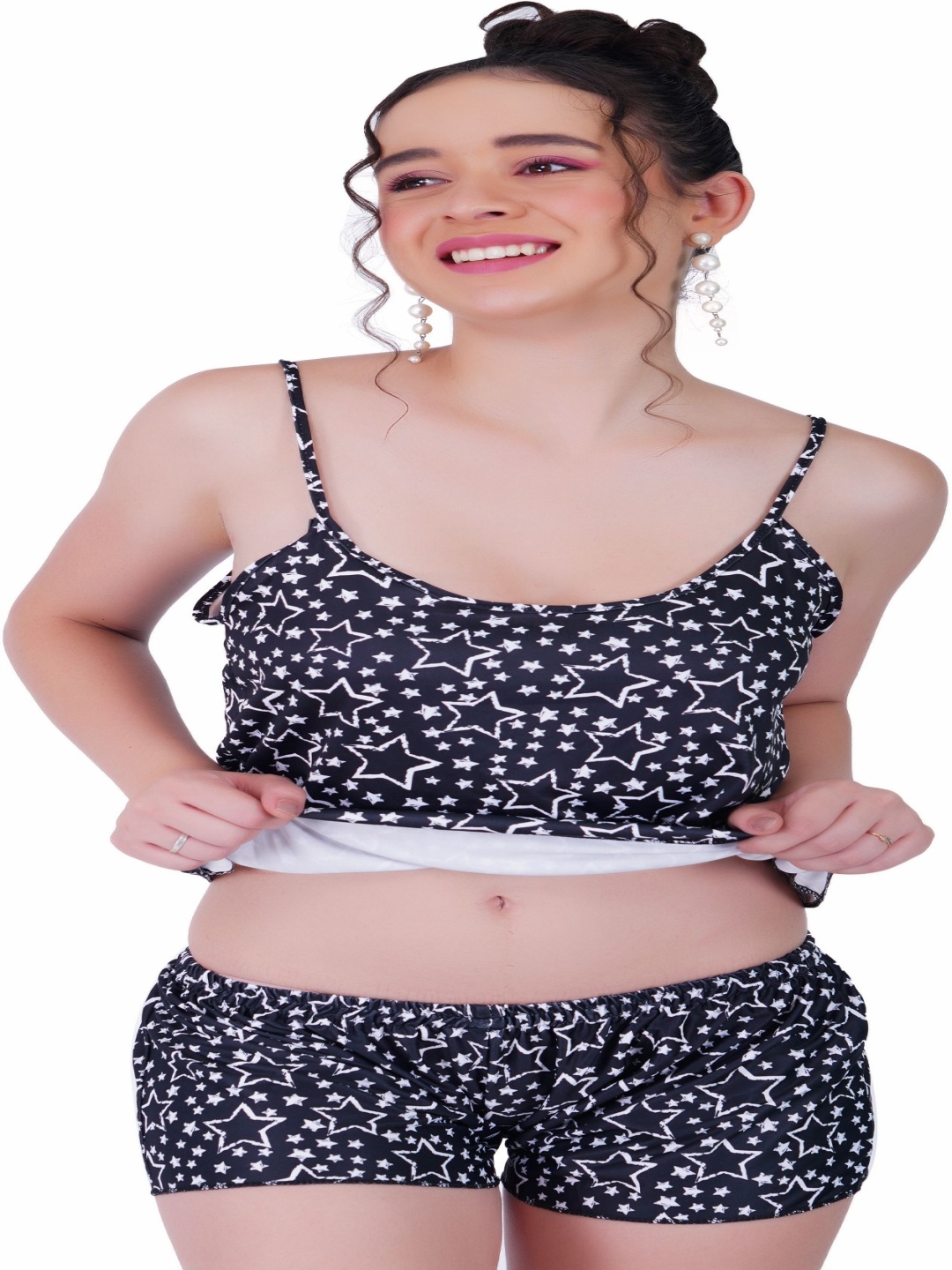 

SSoShHub Shoulder Strap Nightsuits, Black