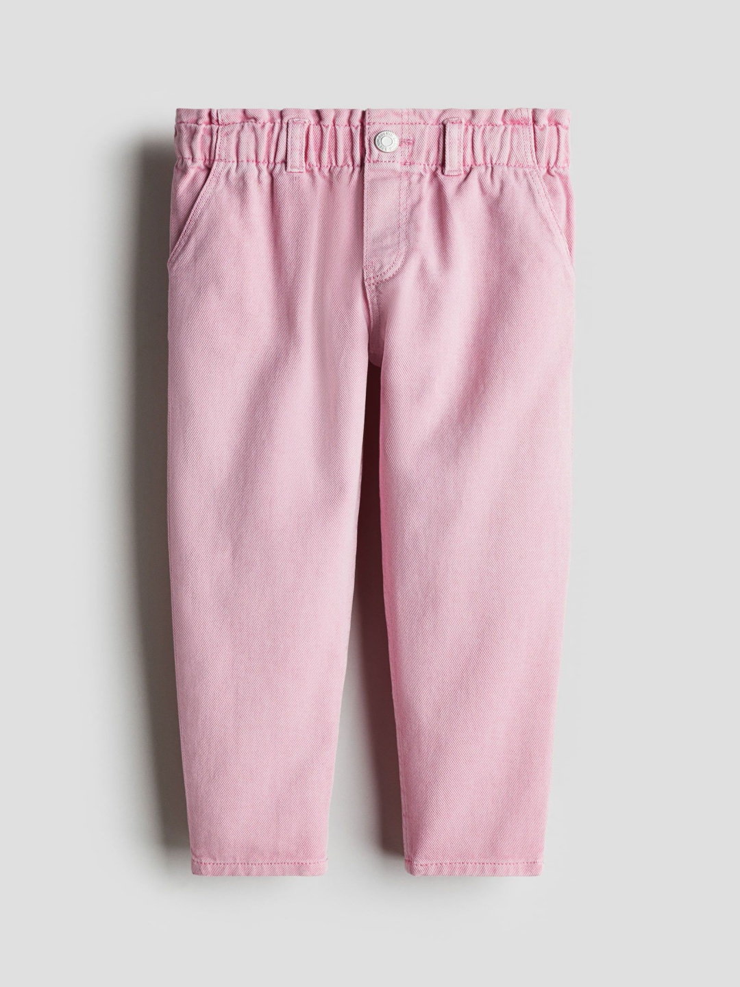 

H&M Loose Fit Tapered Jeans, Pink