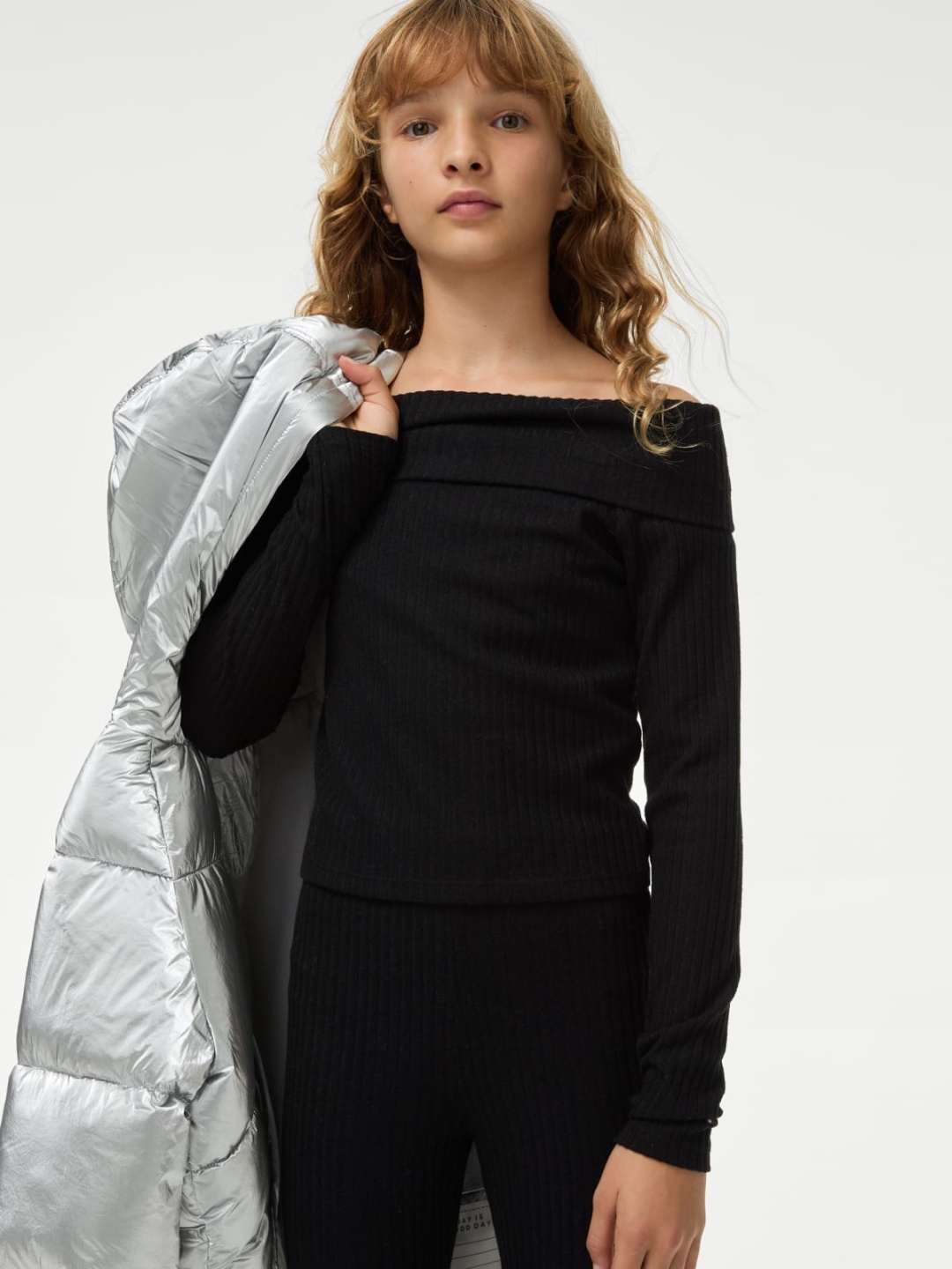 

Marks & Spencer Off-Shoulder Bardot Top, Black