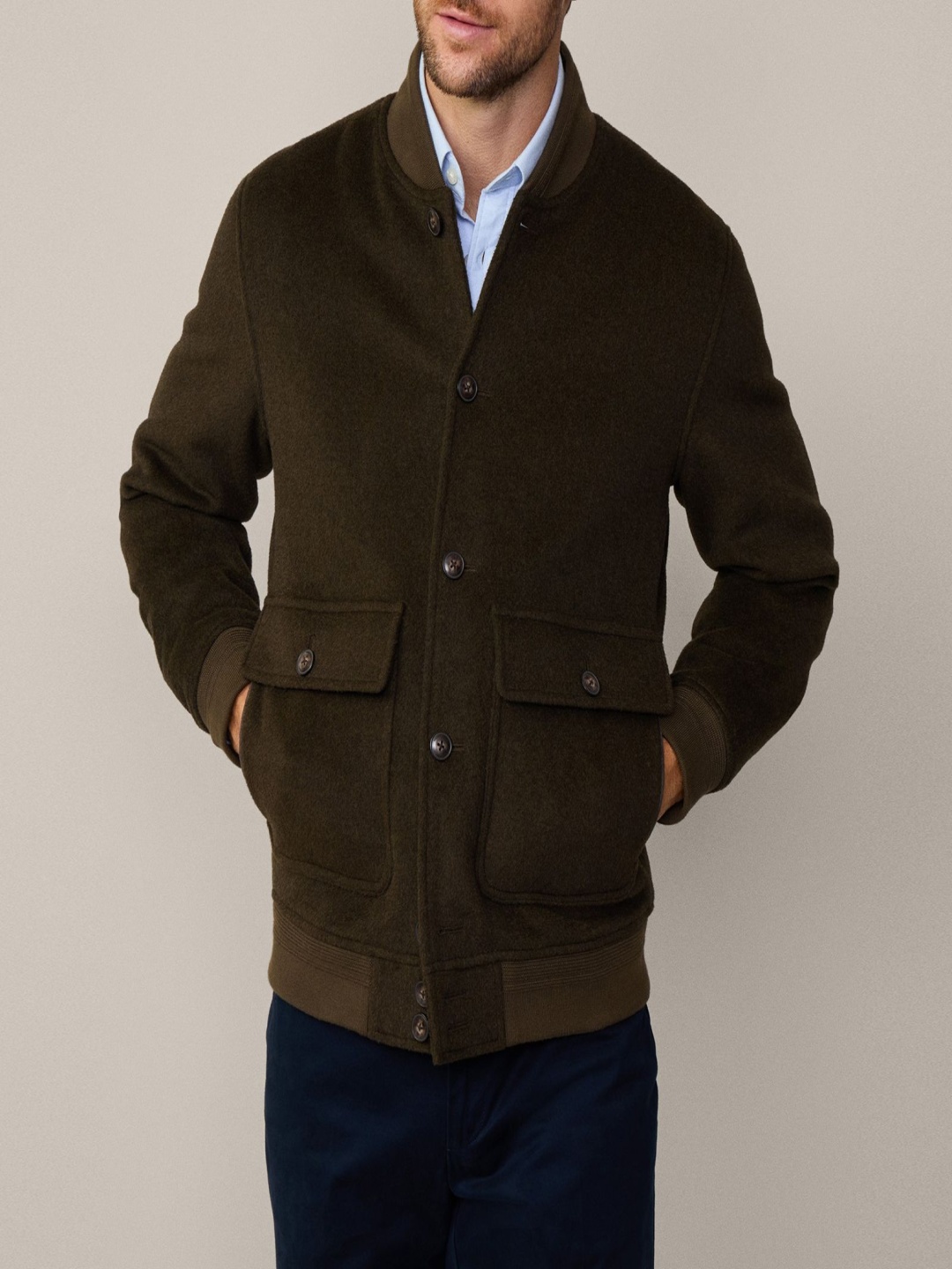 

HACKETT LONDON Men Tailored Jacket, Green