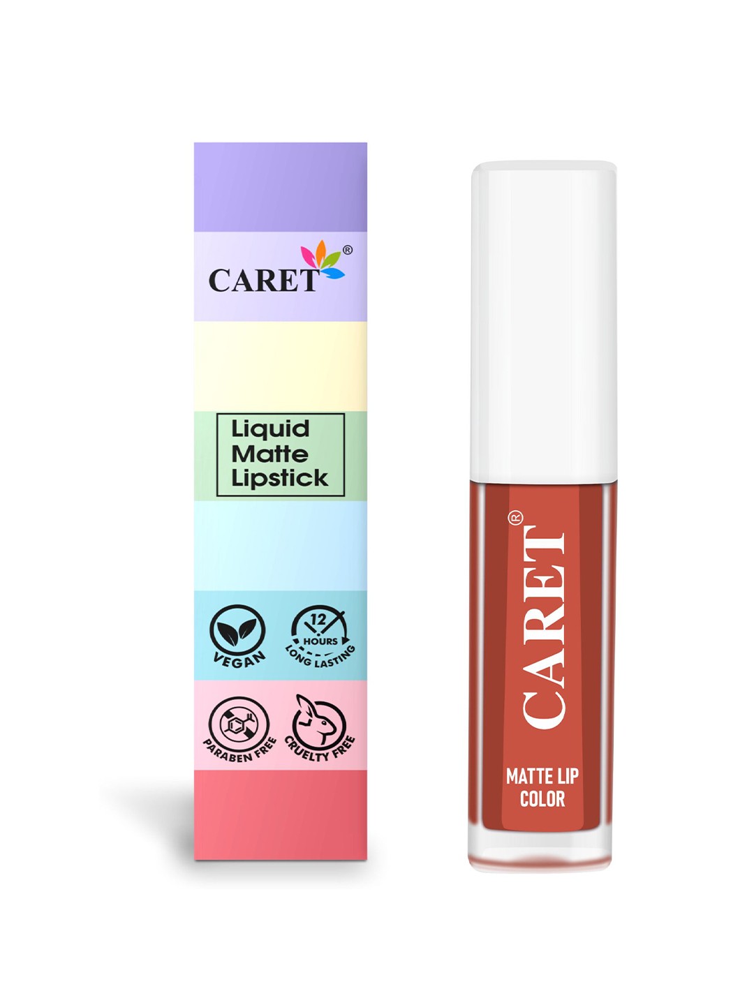 

CARET ORGANIC Long Lasting Transfer Proof Liquid Matte Lipstick - 2 ml - Nude - 6
