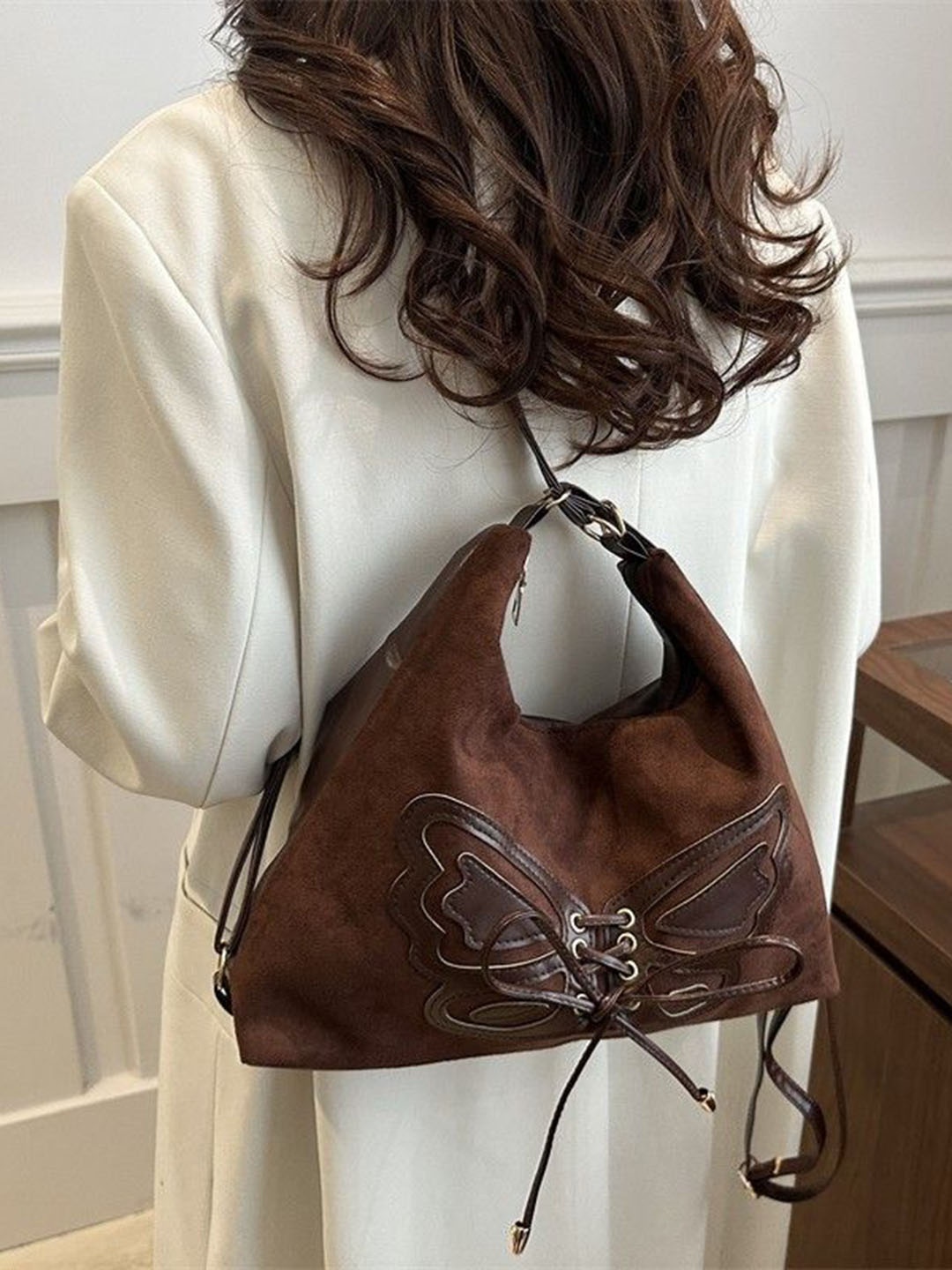 

StyleCast Women Solid Structured Sling Bag, Coffee brown
