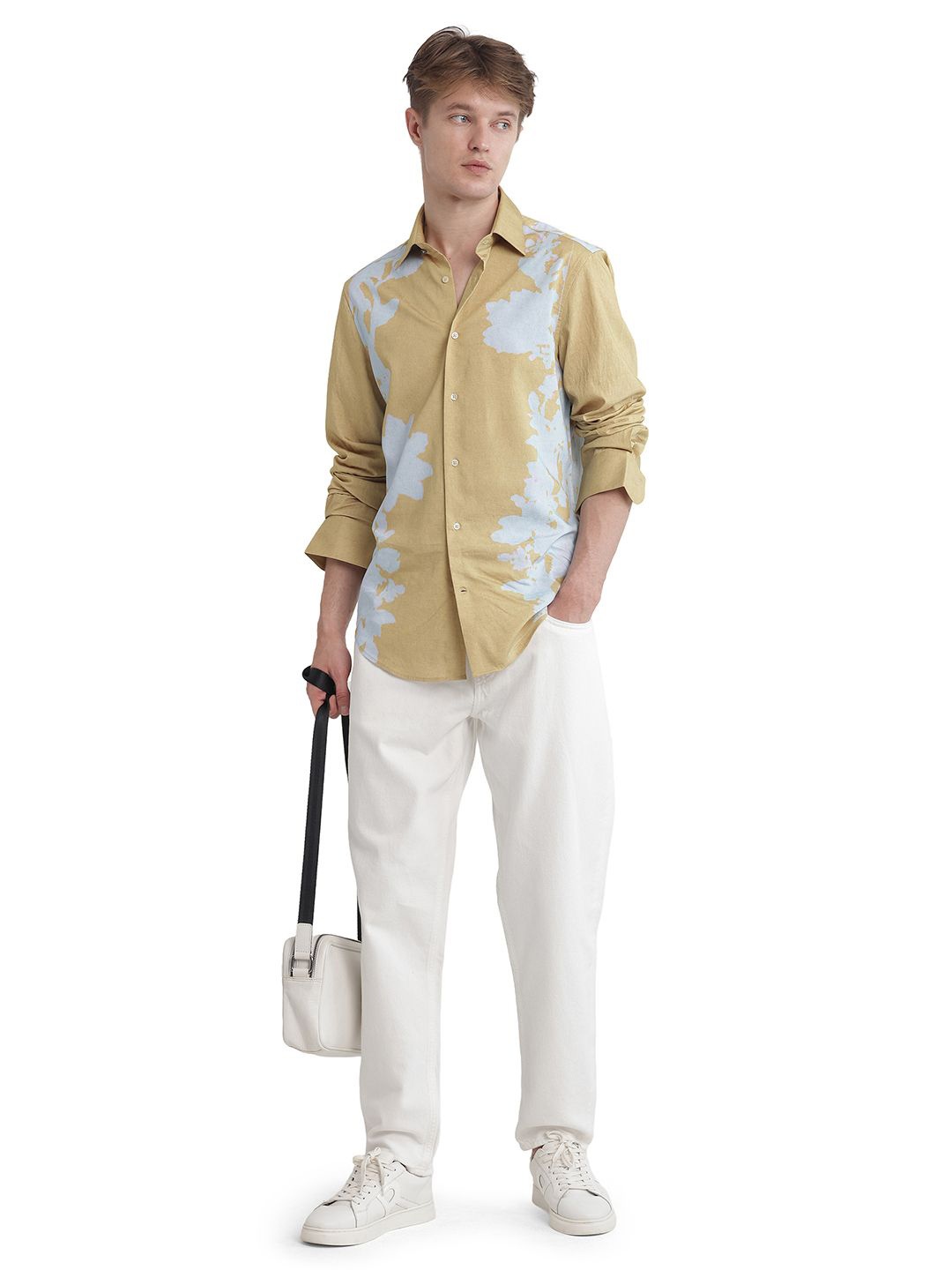 

RARE RABBIT ARVI Men Primary Off White Jeans