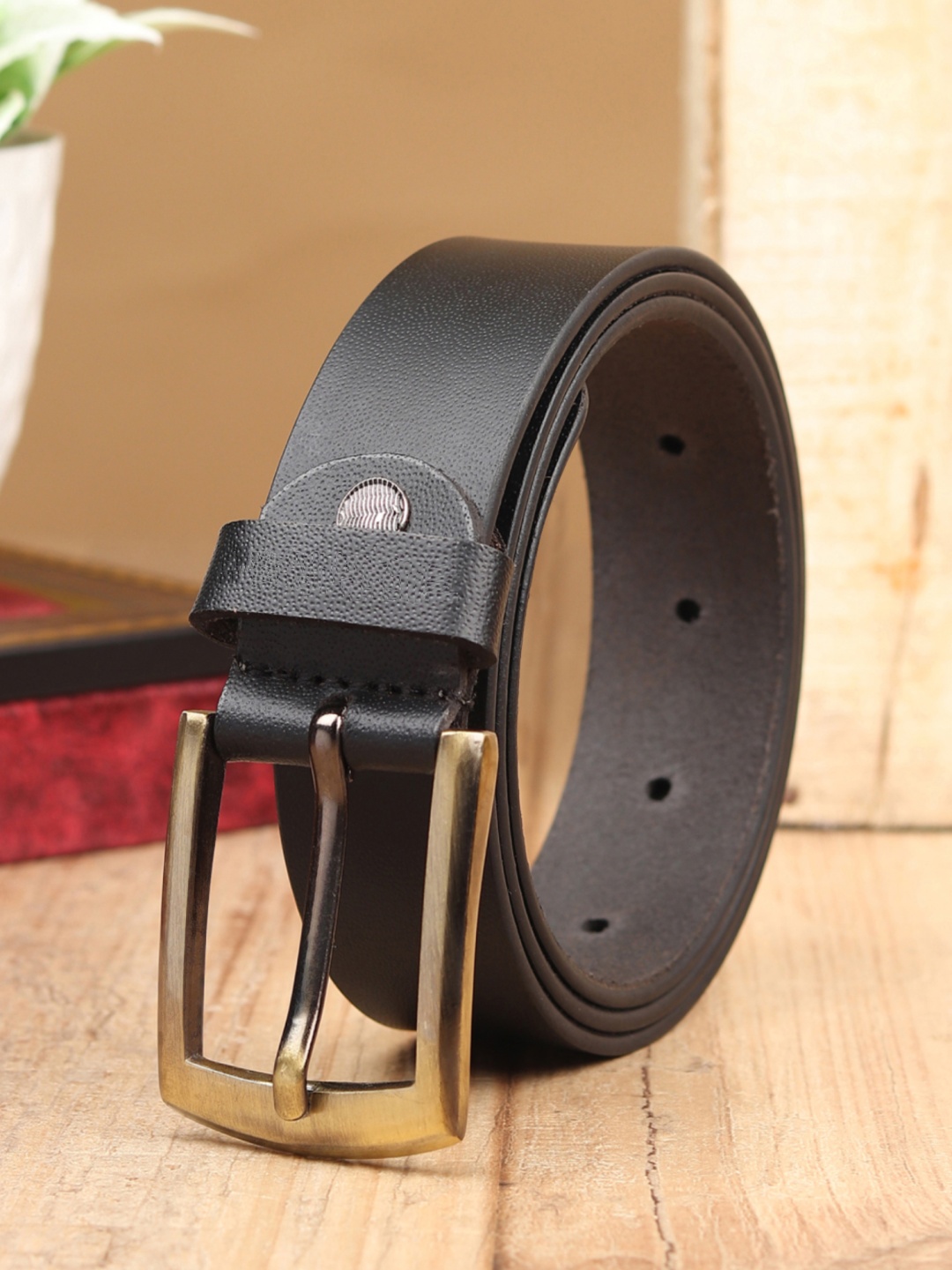 

Provogue Men Leather Formal Belts, Black