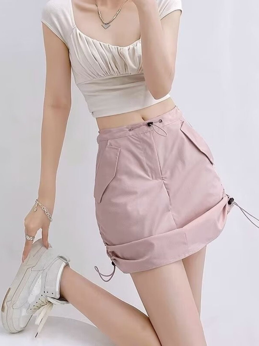 

StyleCast Women Pure Cotton Straight Skirt, Pink