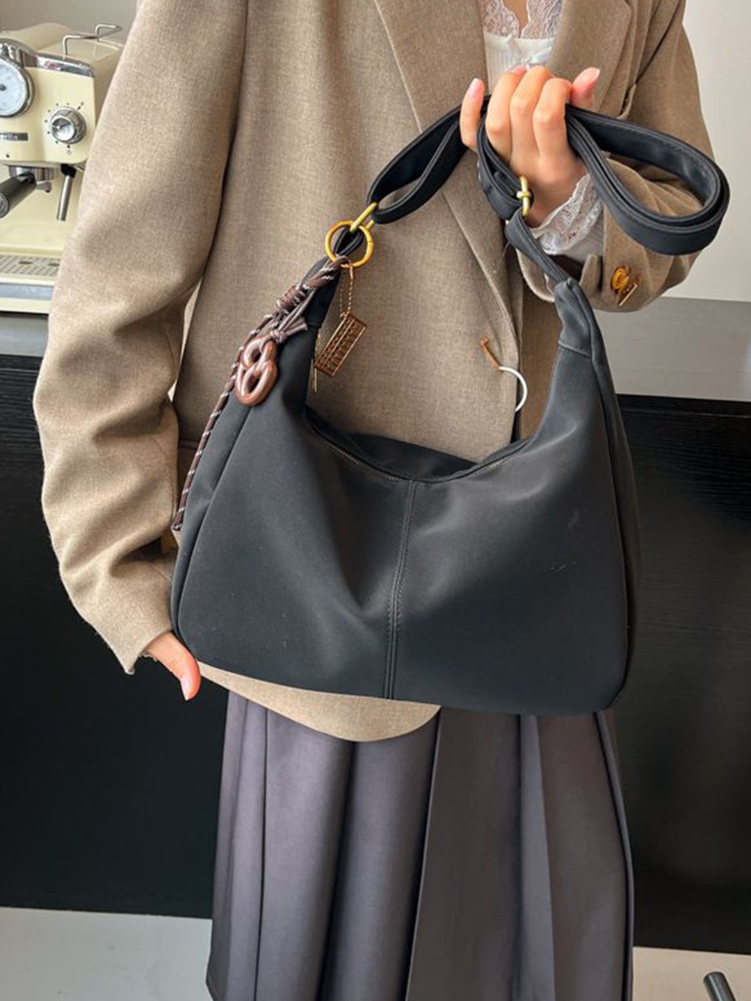 

StyleCast Women Solid Structured Shoulder Bag, Black