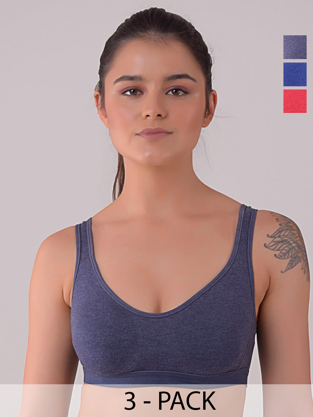 

Apraa & Parma Full Coverage Bra, Navy blue