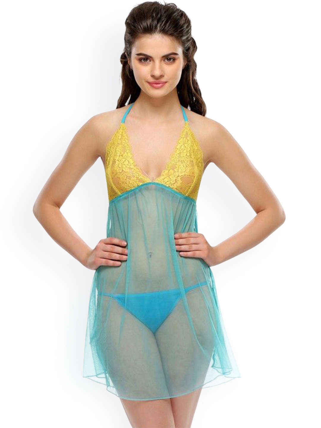 

SSoShHub Halter Neck Baby Doll, Yellow