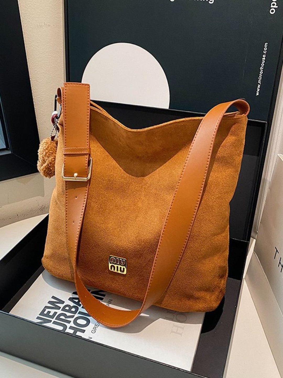 

StyleCast Women Solid Shopper Tote Bag, Tan