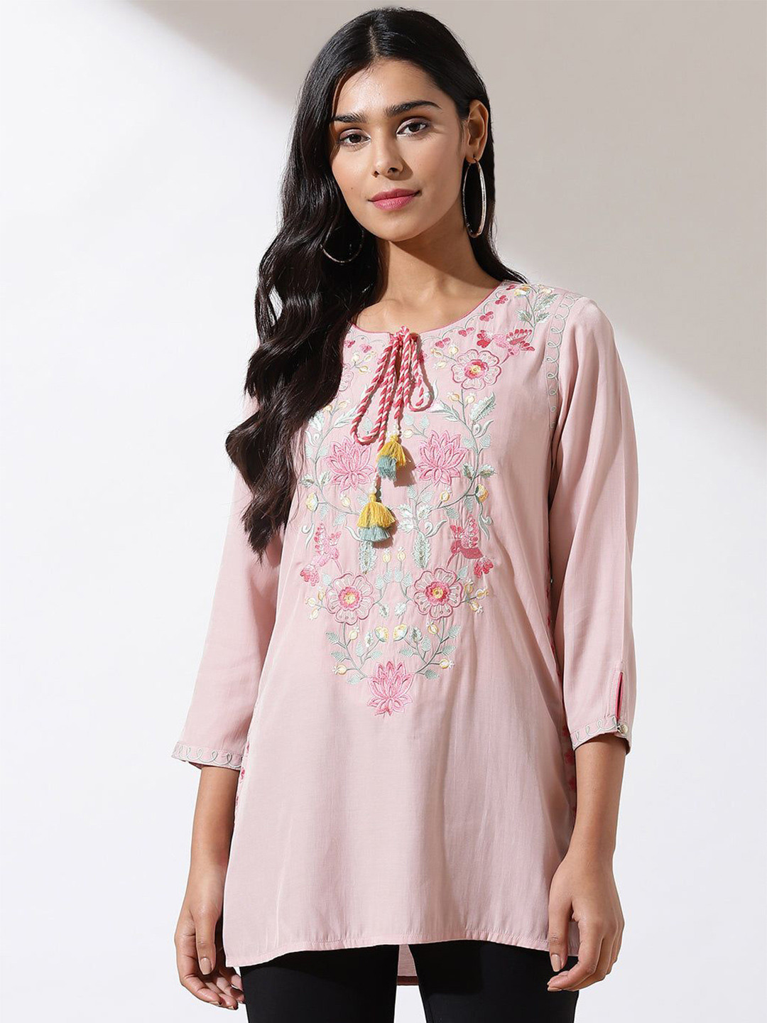 

Lakshita Women Embroidered Tunic, Pink