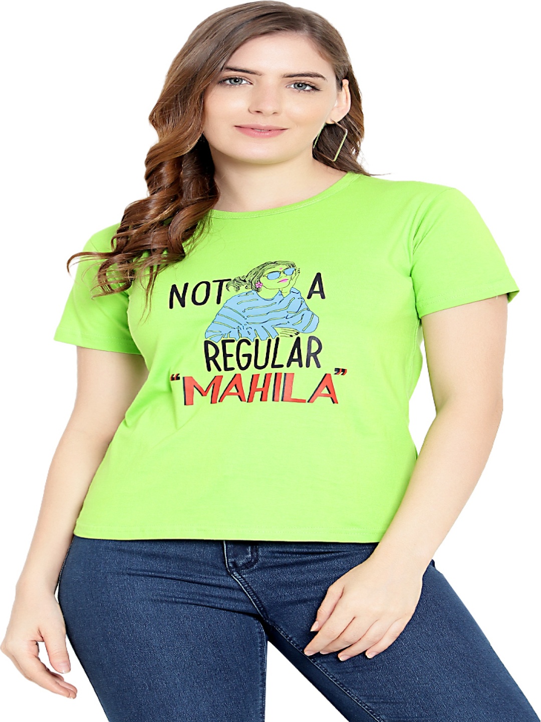 

DEEPMAYRA COLLECTION Women Printed Cotton Top, Sea green