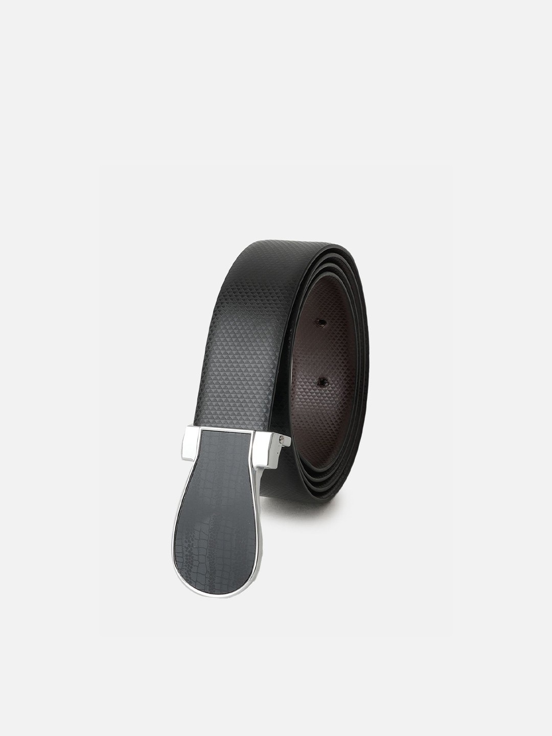 

Style Shoes Men Leather Reversible Belt, Black