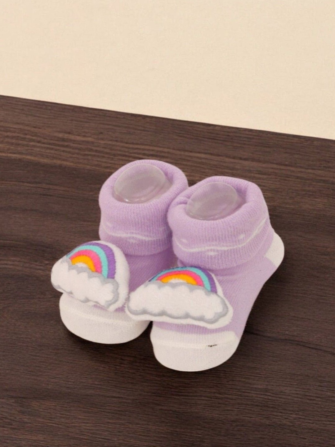 

Yellow Bee Infant Girls Patterned Cotton Ankle Length Socks, Purple