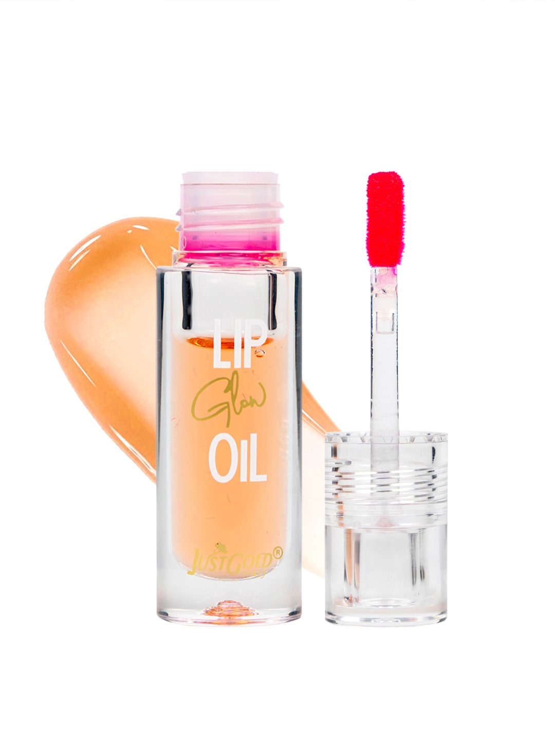 

JUSTGOLD Long Lasting Lip Glow Oil With Vitamin E & Jojoba Oil - 4 ml - Peachy - 02, Peach