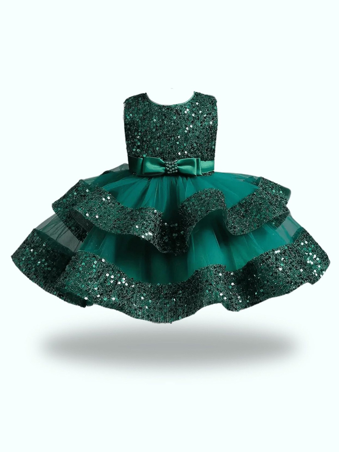 

BAESD Embellished Print A-Line Dress, Green