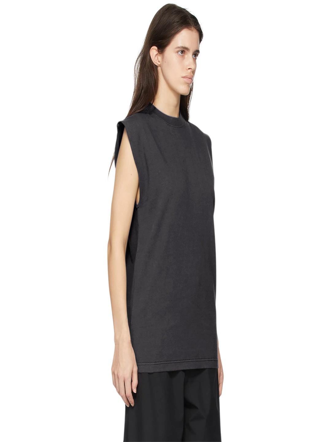 

NOTWILD Women Solid Round Neck Cotton T-shirt, Black