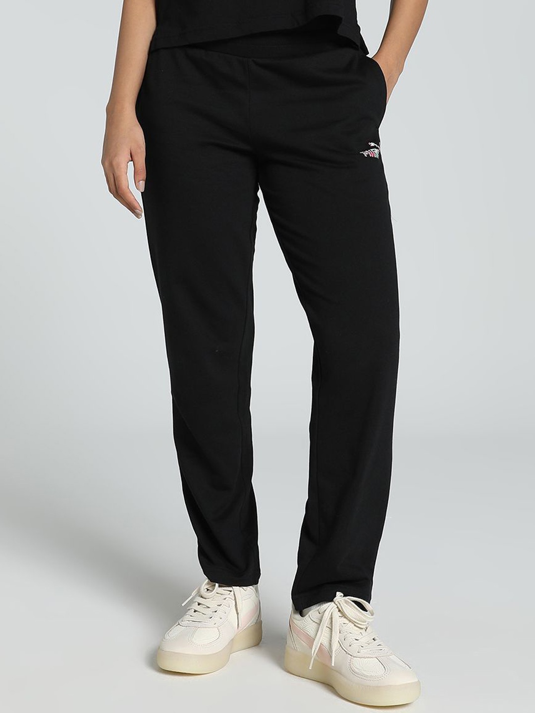 

Puma Women Printed Graphic Regular Fit Cotton Track Pants, Black