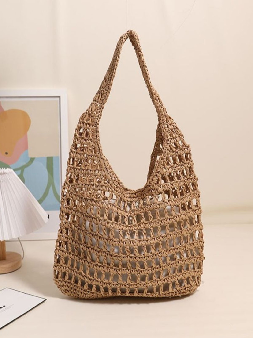 

StyleCast Women Textured Structured Paper Tote Bag, Brown