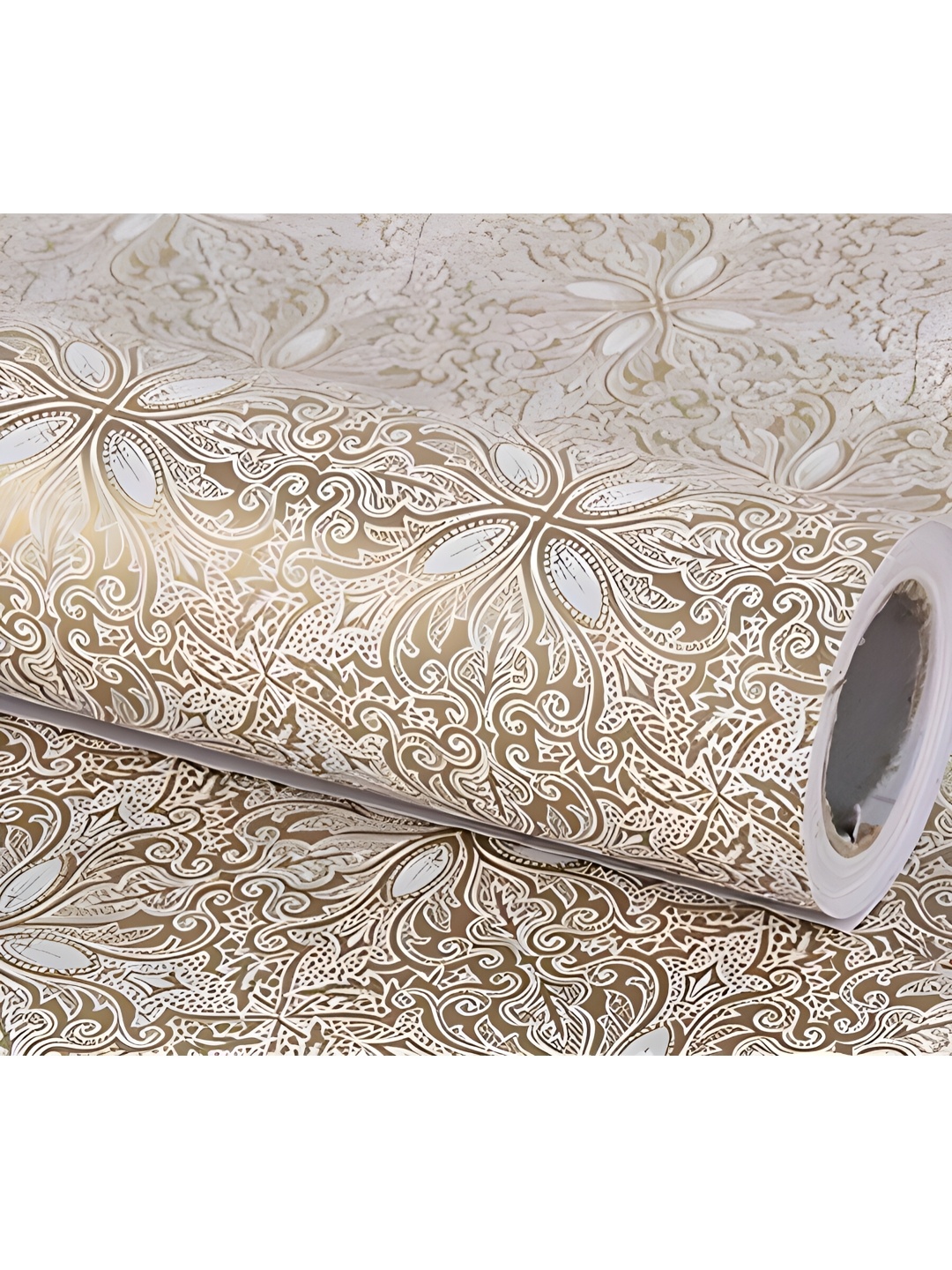 

ANNA CREATIONS White & Yellow Floral Printed Decorative Wallpaper