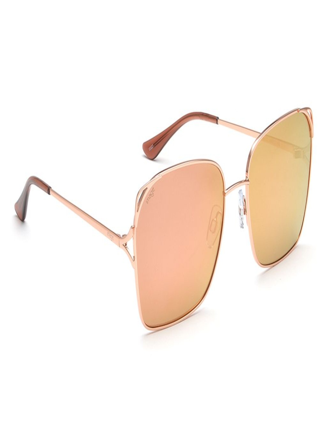 

Image Women Square Sunglasses with UV Protected Lens IMS764C2SG-Gold, Peach