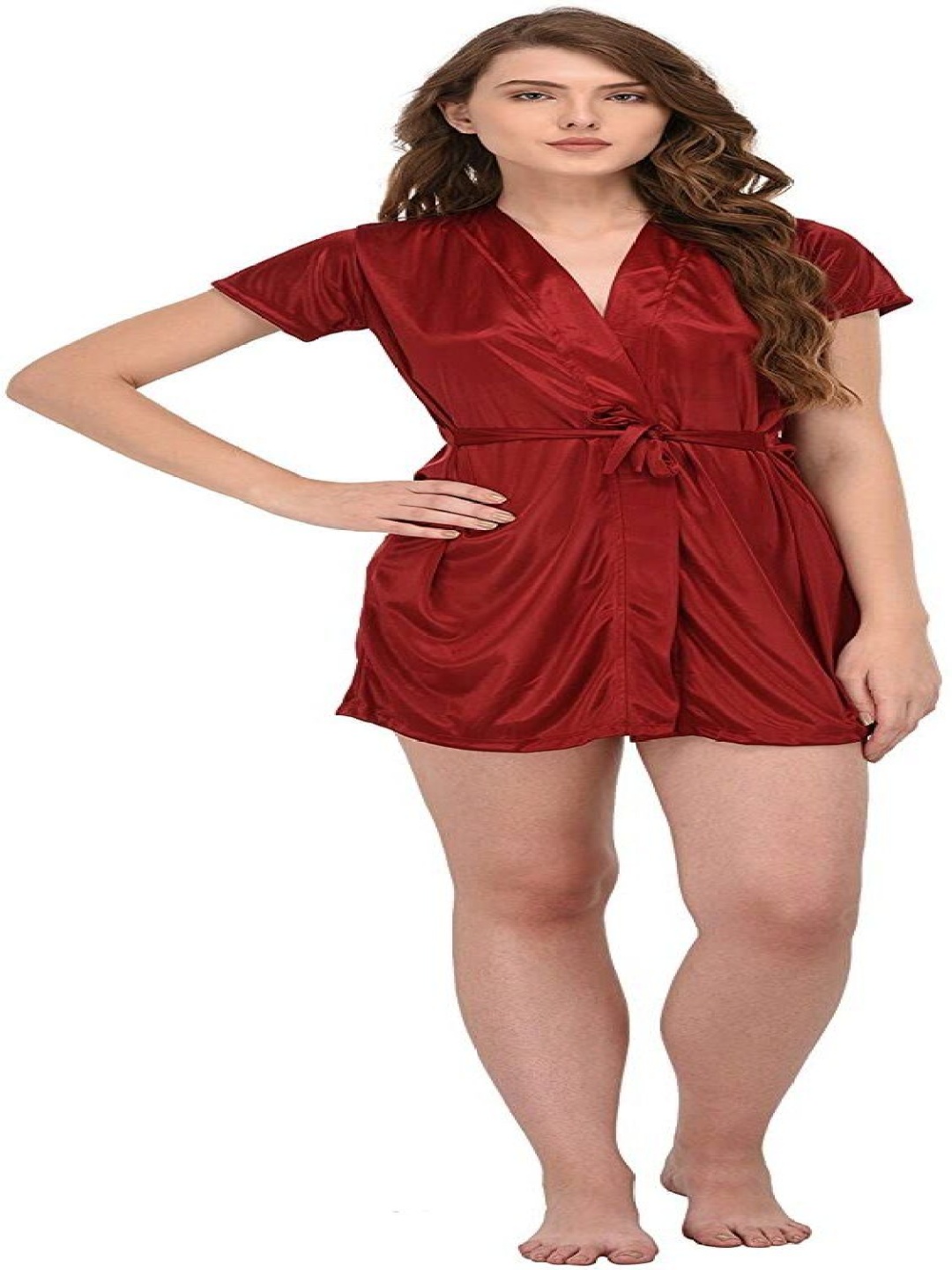 

SSoShHub Satin Baby Doll, Maroon
