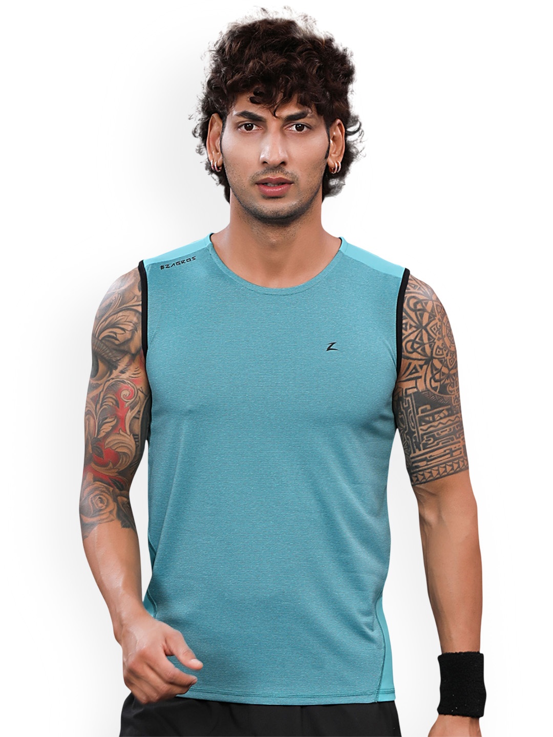 

Z Zagros Men Active Wear Vest, Sea green