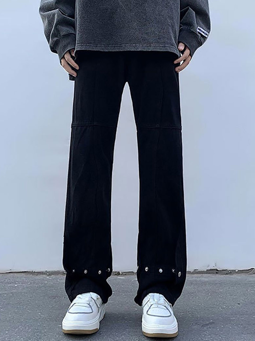 

StyleCast x Revolte Men Mid-Rise Straight Fit Jeans, Black