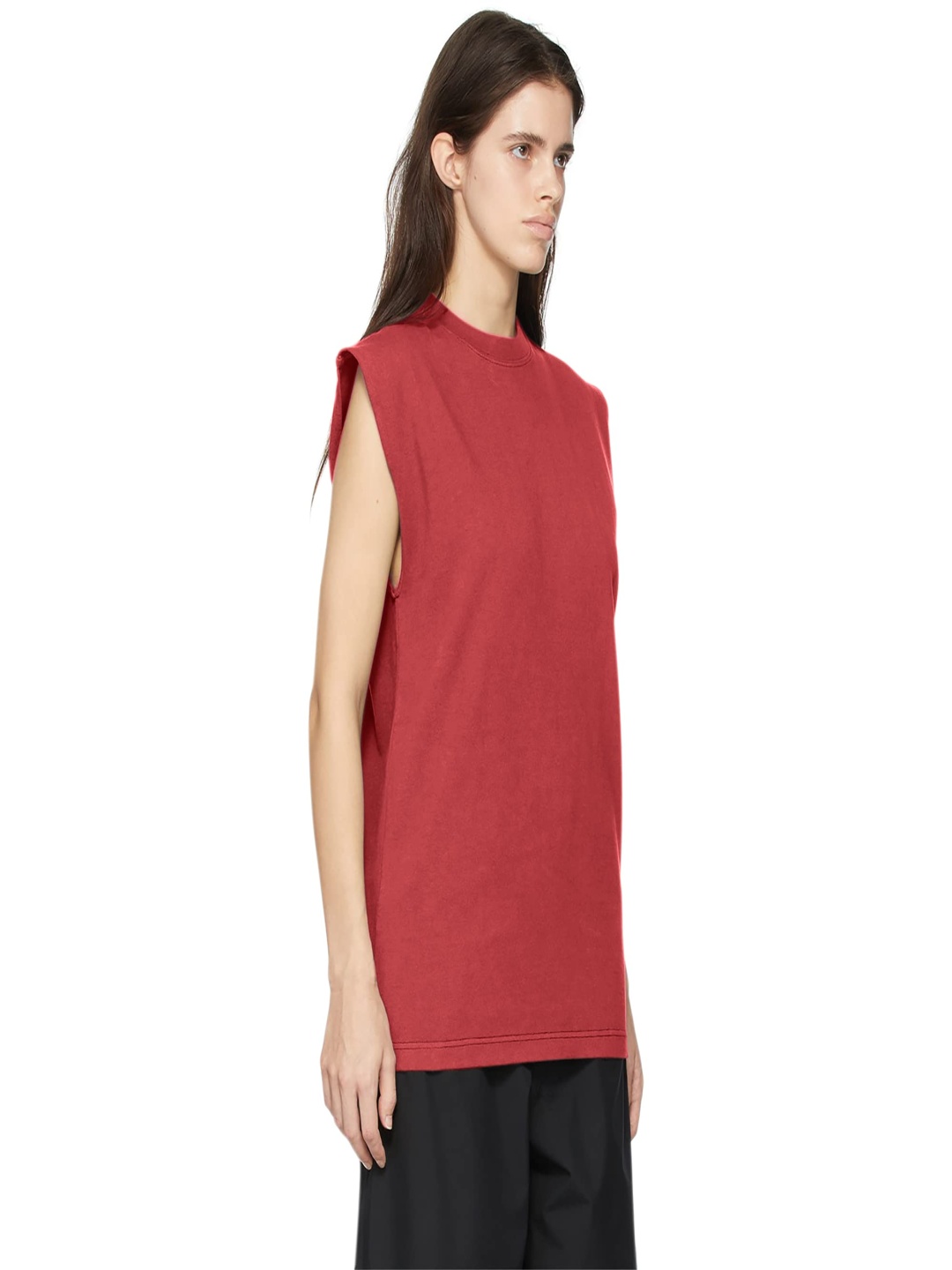 

NOTWILD Women Solid Round Neck Cotton T-shirt, Red