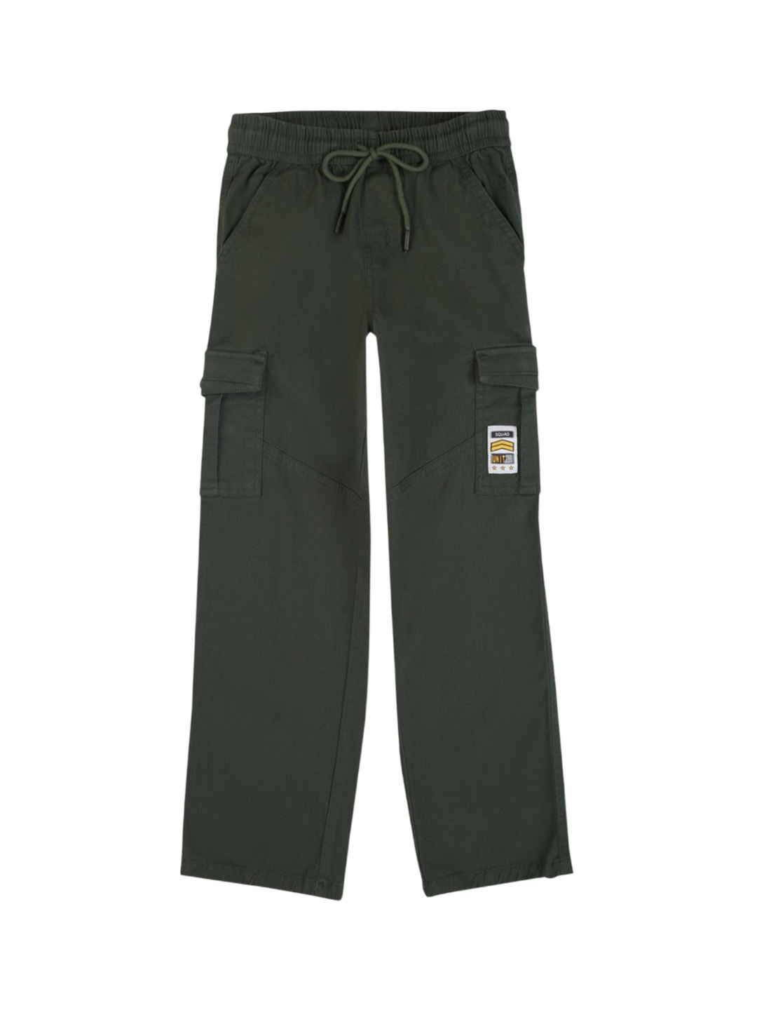 

Gini and Jony Boys Comfort Straight Fit Cargos Trousers, Green