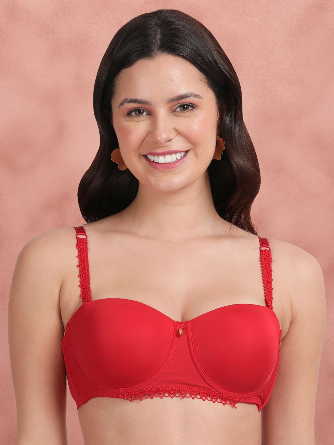 

Susie Bra Medium Coverage Underwired Lightly Padded, Red