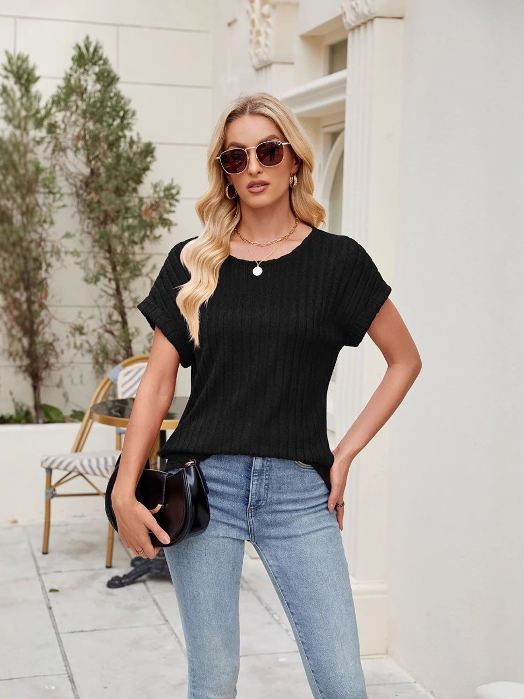 

StyleCast x Revolte Top, Black