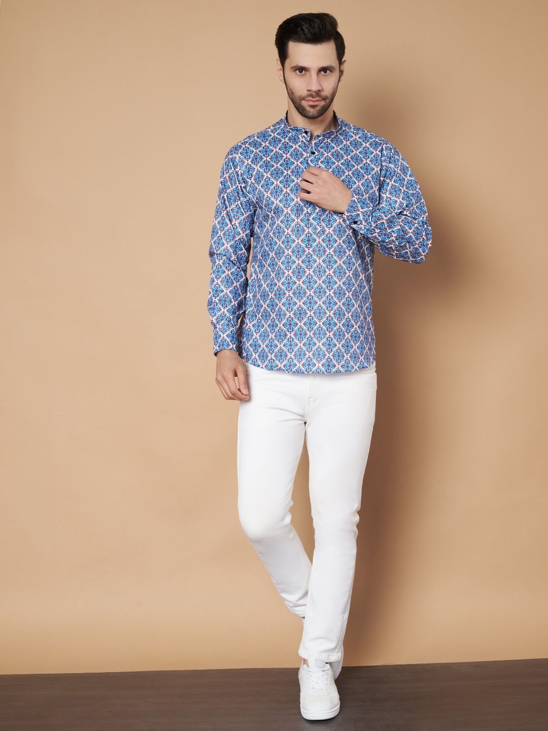 

Fashion FRICKS Men Opaque Casual Shirt, Blue