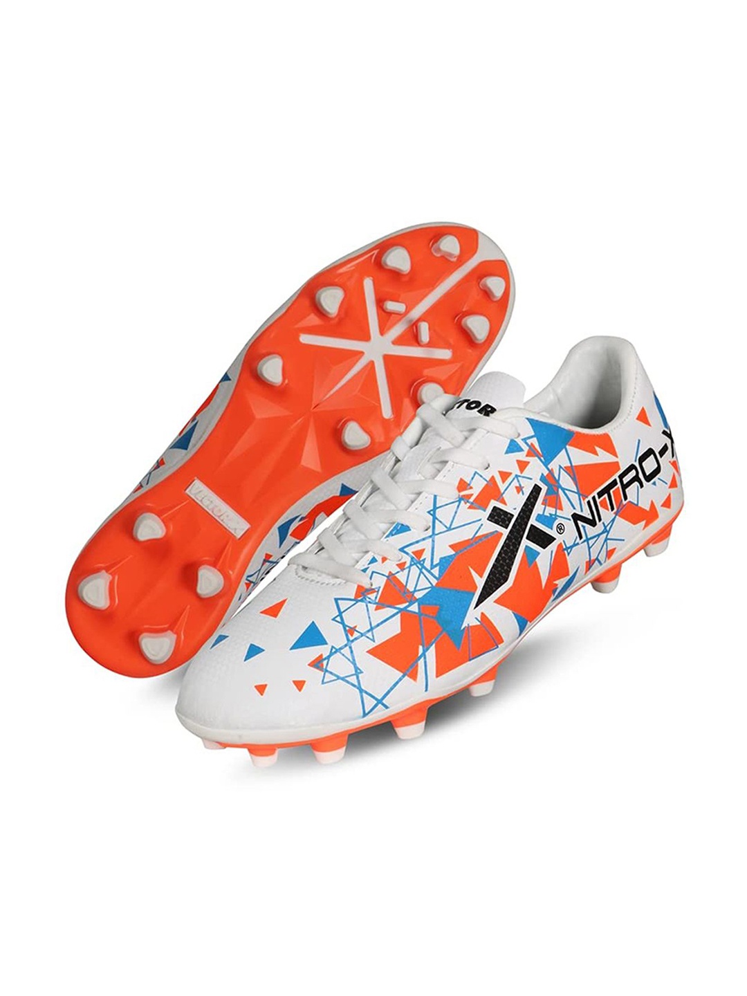 

VECTOR X Men Football Non-Marking Shoes, White