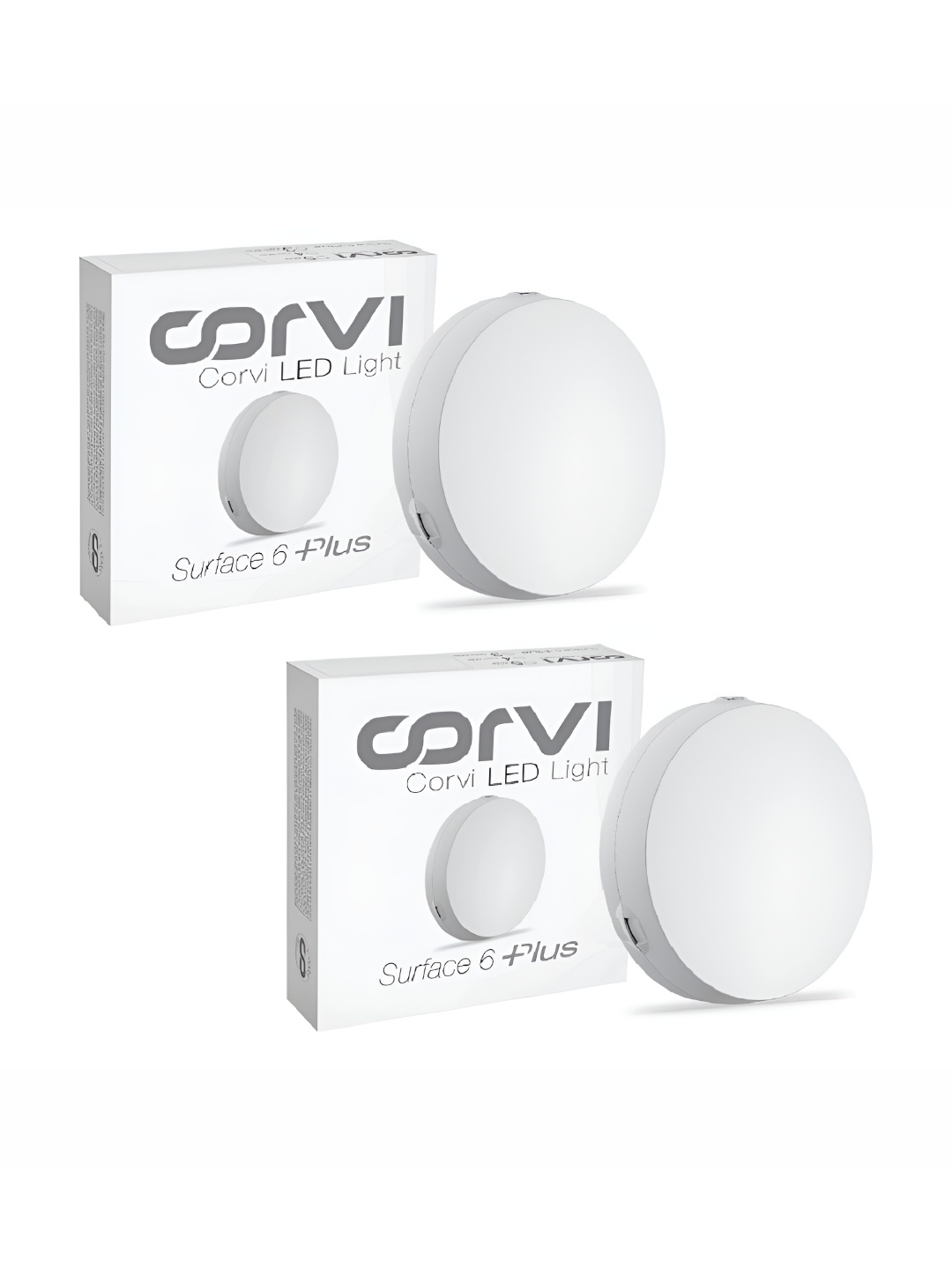 

Corvi White 2 Pieces LED Surface 6 Round 15W Dimmable & Driverless Ceiling Panel Light