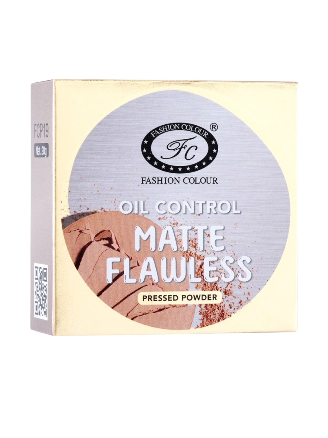 

Fashion Colour Oil Control Matte Flawless Pressed Powder - 20g Shade - 01, Beige