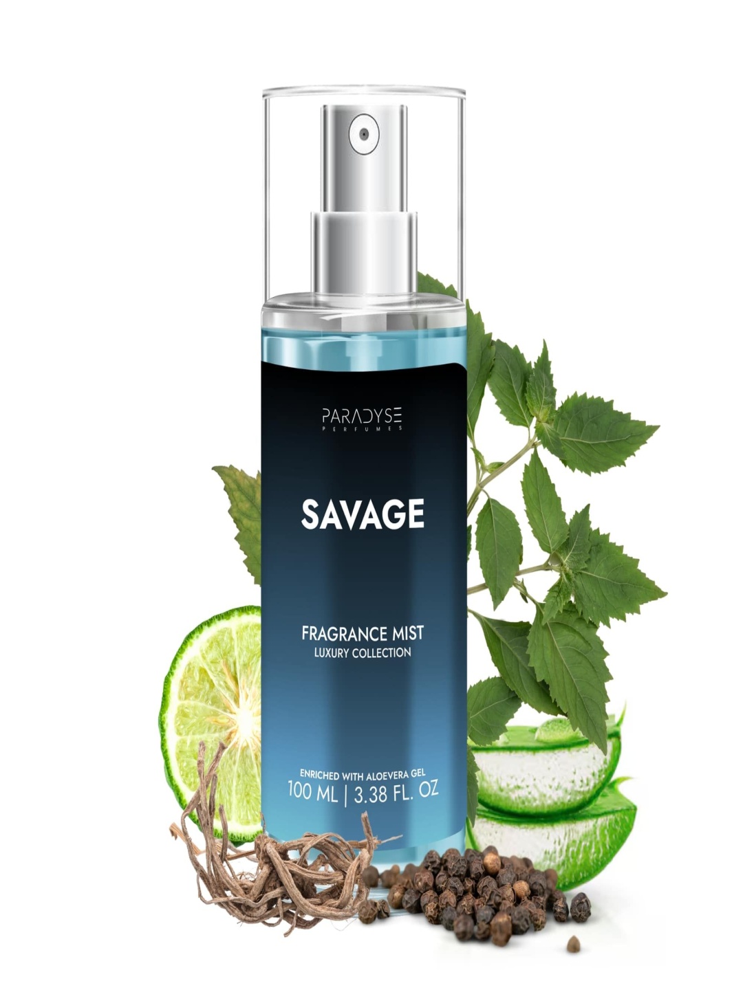 

PARADYSE PERFUMES Savage Long Lasting Fragrance Mist - 100 ml, Transparent